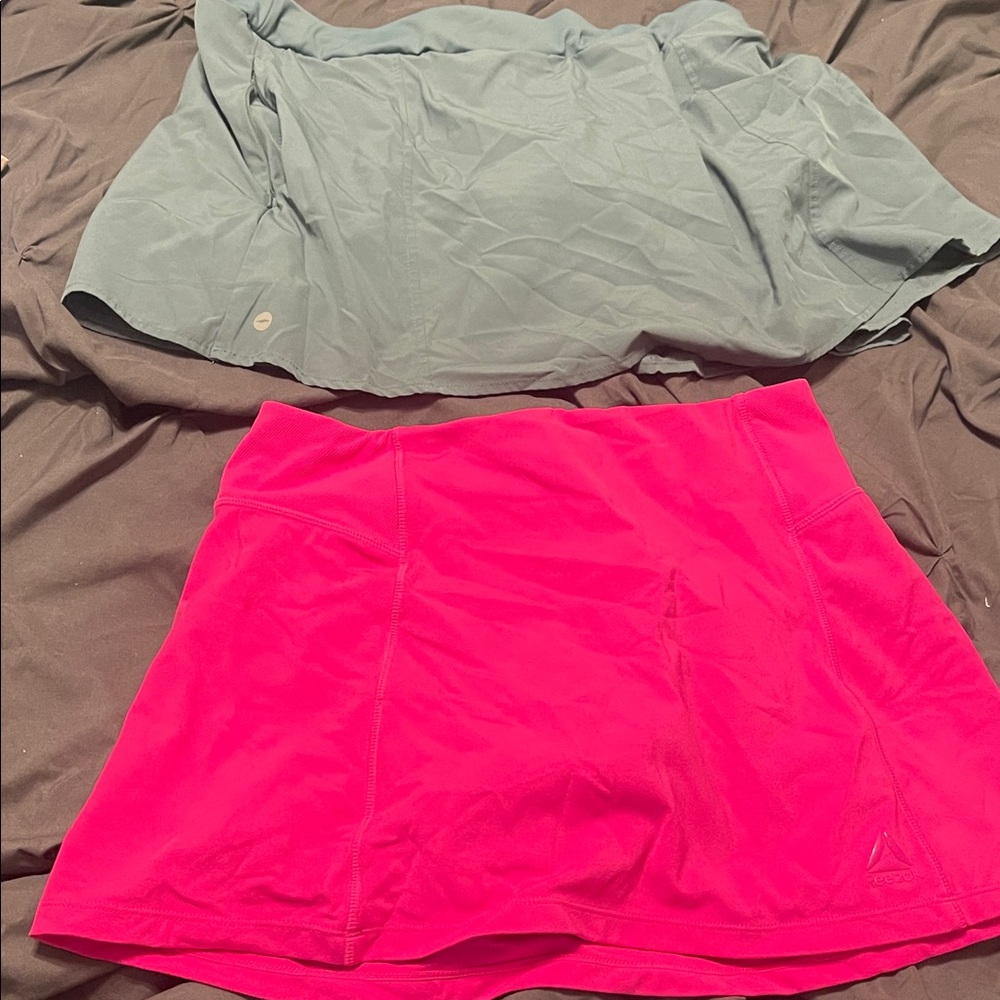Women's Pink and Gray Skirt Set